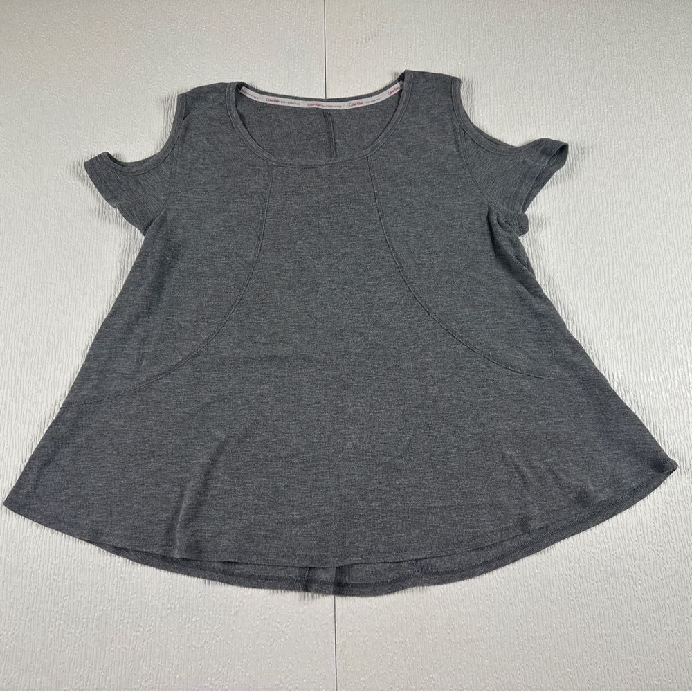 Calvin Klein Performance Gray Athletic Workout Top Womens XL
